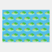 Kute Little Baby Turtles Birthday of Baby shower Inpakpapier Vel (Voorkant 2)