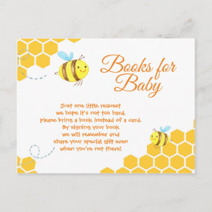 Kute Little Bee Baby shower Books for Baby Card Uitnodiging Briefkaart