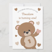 Kute Little Beer die een eerste verjaardag draait Kaart (Voorkant)