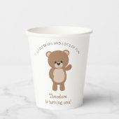 Kute Little Beer draait één eerste verjaardag Papieren Bekers (Voorkant)