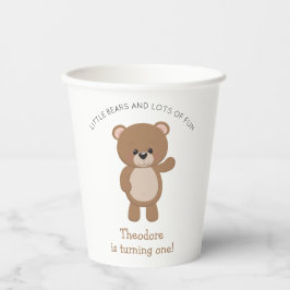 Kute Little Beer draait één eerste verjaardag Papieren Bekers
