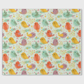Kute Little Bird Art Pattern for the Birder Cadeaupapier (Vlak)