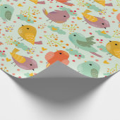 Kute Little Bird Art Pattern for the Birder Cadeaupapier (Hoek)