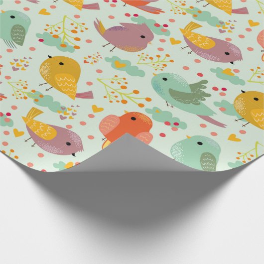 Kute Little Bird Art Pattern for the Birder Cadeaupapier (Hoek)