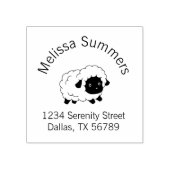 Kute Little Black Nosed Sheep Arch Address Rubberstempel (Afrduk)