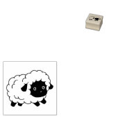 Kute Little Black Nosed Sheep Ewe Rubberstempel (Gestempeld)