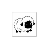 Kute Little Black Nosed Sheep Ewe Rubberstempel (Afrduk)