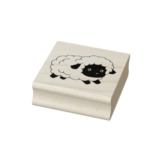 Kute Little Black Nosed Sheep Lamb Rubberstempel (Stempel)