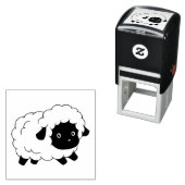 Kute Little Black Nosed Sheep Lamb Zelfinktende Stempel (In situ)