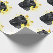 Kute Little Black Pug is een ster Cadeaupapier (Hoek)