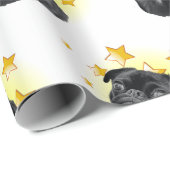 Kute Little Black Pug is een ster Cadeaupapier (Rol Hoek)