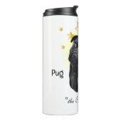 Kute Little Black Pug is een ster Thermosbeker (Gedraaid links)