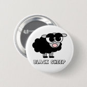 Kute Little Black Sheep Ronde Button 5,7 Cm (Voorkant /achterkant)