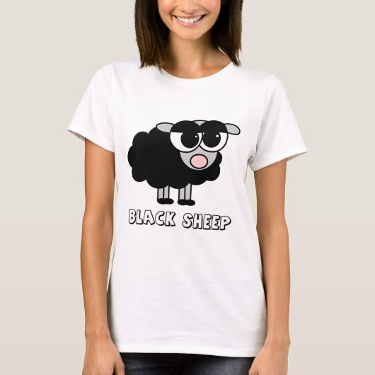 Kute Little Black Sheep T-shirt (Voorkant)