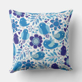 Kute Little Blue Birds Decor Pillow Kussen (Achterkant)