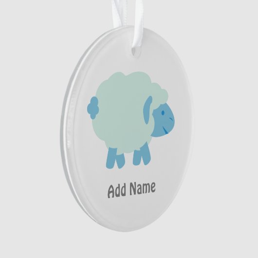 Kute Little Blue Lamb Ornament (voorkant)