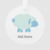 Kute Little Blue Lamb Ornament (voorkant)