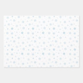 Kute Little Blue Snowflakes Inpakpapier Vel (Voorkant 3)
