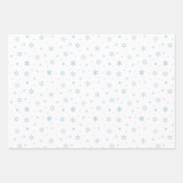 Kute Little Blue Snowflakes Inpakpapier Vel