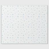 Kute Little Blue Snowflakes Pattern Cadeaupapier (Vlak)