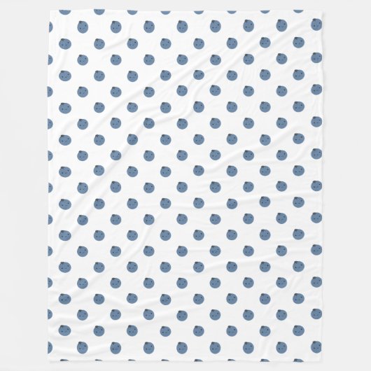 Kute Little Blueberries Fleece Blanket Deken (Voorkant)