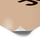 Kute Little Brown Beer met Personennaam Post Perfect Poster (Hoek)