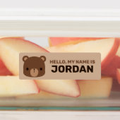 Kute Little Brown Beer met persoonlijke naam Labels (Aangebracht)