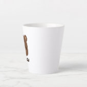 Kute Little Brown Beer met persoonlijke naam Latte Mok (Voorkant)