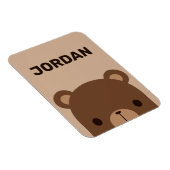 Kute Little Brown Beer met persoonlijke naam Magneet (Rechterzijde)