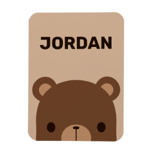 Kute Little Brown Beer met persoonlijke naam Magneet