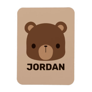 Kute Little Brown Beer met persoonlijke naam Magneet