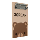 Kute Little Brown Beer met persoonlijke naam Mini Klembord (Schuin)