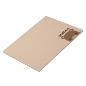 Kute Little Brown Beer met persoonlijke naam Notitieblok (Schuin)