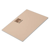 Kute Little Brown Beer met persoonlijke naam Notitieblok (Schuin)