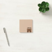 Kute Little Brown Beer met persoonlijke naam Post-it® Notes (Kantoor)
