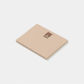 Kute Little Brown Beer met persoonlijke naam Post-it® Notes (Schuin)