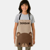Kute Little Brown Beer met persoonlijke naam Schort (Insitu)