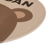 Kute Little Brown Beer met persoonlijke naam Snijplank (Hoek)