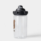 Kute Little Brown Beer met persoonlijke naam Waterfles (Achterkant)