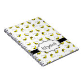Kute Little Bumble Bee Pattern Notitieboek (Rechterzijde)