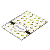 Kute Little Bumble Bee Pattern Notitieboek (Linkerzijde)