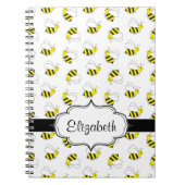 Kute Little Bumble Bee Pattern Notitieboek (Voorkant)