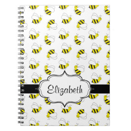 Kute Little Bumble Bee Pattern Notitieboek