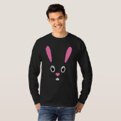 Kute Little Bunny Face Funny Easter Day for Girls T-shirt (Voorkant volledig)