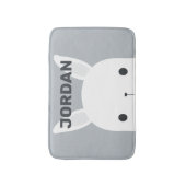 Kute Little Bunny Rabbit met persoonlijke naam Badmat (Voorkant Verticaal)