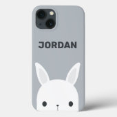 Kute Little Bunny Rabbit met persoonlijke naam Case-Mate iPhone Case (Achterkant)