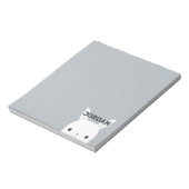 Kute Little Bunny Rabbit met persoonlijke naam Notitieblok (Linkerzijde)