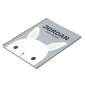 Kute Little Bunny Rabbit met persoonlijke naam Notitieboek (Linkerzijde)