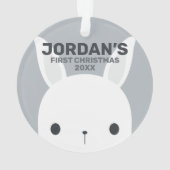 Kute Little Bunny Rabbit met persoonlijke naam Ornament (achterkant)