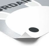 Kute Little Bunny Rabbit met persoonlijke naam Ph Foto Afdruk (Hoek)